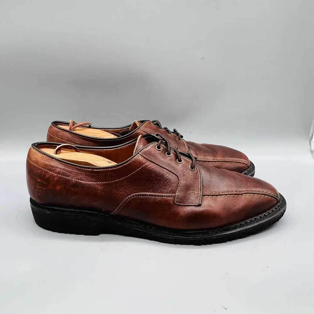 Allen Edmonds Shoes Mens 11 Brown Leather Mapleton Moc Toe Derby Oxford Casual